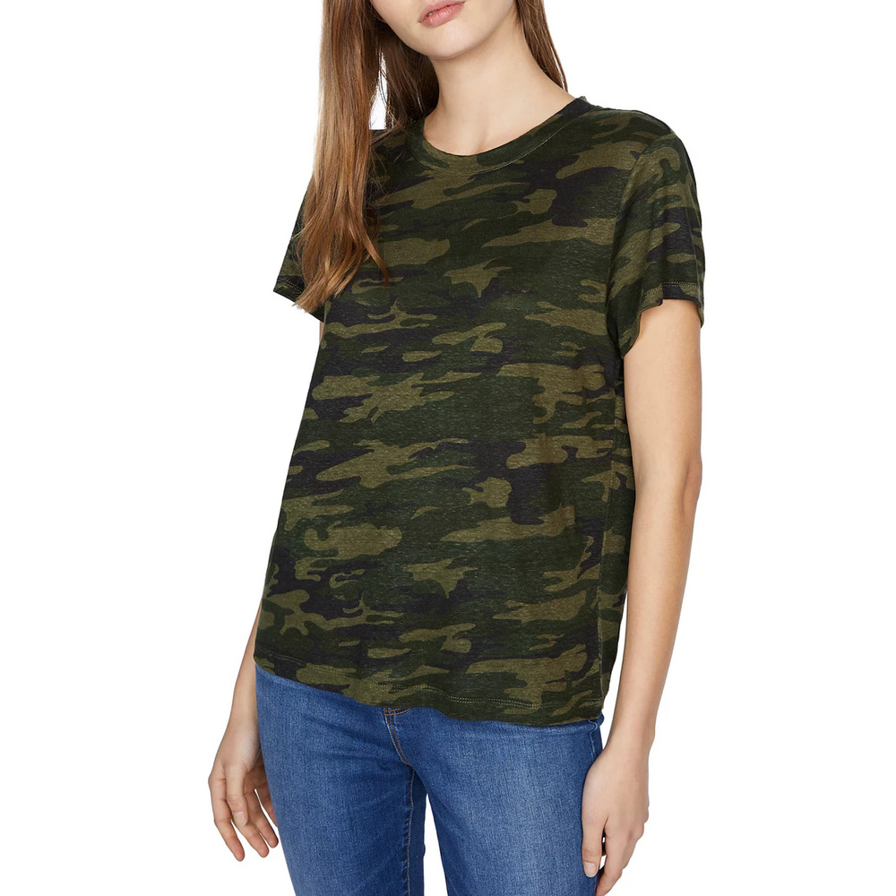 Sanctuary Women The Perfect Tee Green Camo Size XS